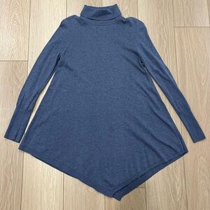 Women’s Pima Cotton Blue Turtleneck Tunic